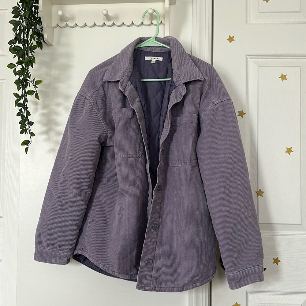 PacSun Purple Corduroy Shacket